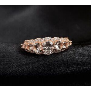 FZN Signed 925 Sterling Silver Rose Gold Plated Ring